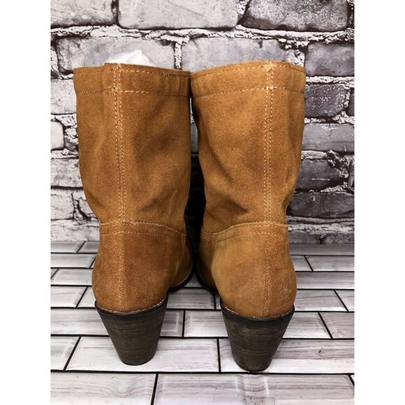 Steve Madden Nalani Brown Suede Leather Western Heel Boots Women Sz 11M US/42EU - Picture 4 of 15